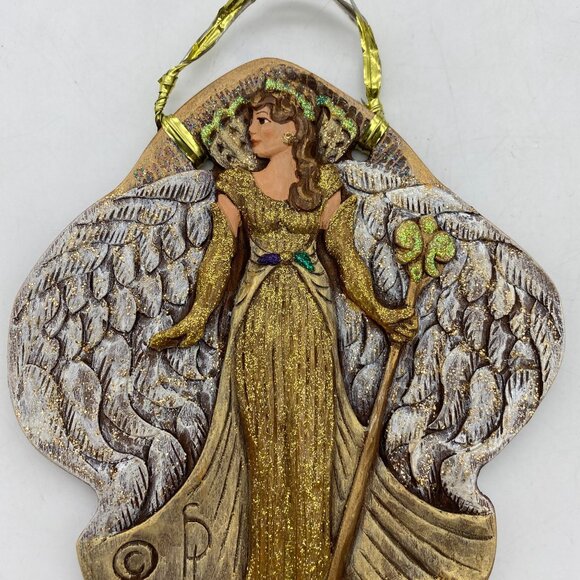 Street Scene Gallery hand painted Woodgraph Angel of Mardi Gras ornament 97 sign - Picture 6 of 10